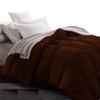 AHJ Beddings Comforter Set 7 Piece Bed in a Bag with 300GSM Comforter and 24 inch Deep Pocket Sheet Set - 600 Thread Counts, 100% Egyptian Cotton - Olympic Queen Size, Chocolate Solid view 1