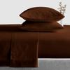 AHJ Beddings Comforter Set 7 Piece Bed in a Bag with 300GSM Comforter and 24 inch Deep Pocket Sheet Set - 600 Thread Counts, 100% Egyptian Cotton - Olympic Queen Size, Chocolate Solid view 2