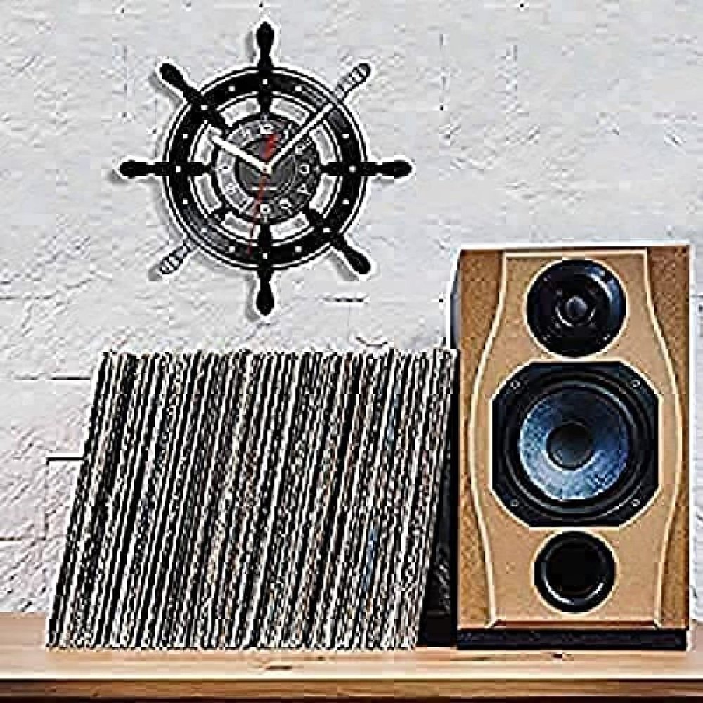 Wall Clocks for Living Room Sound for Sailing Boats Handmade Vinyl Clocks Creative Mute Living Room Bedroom Home Wall Clock