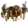 Bethlehem Nativity Scene Set Carved Inside an Olive Root Branch, Wooden Manger Scene Nativity for Christmas Decorations, Holy Land view 2