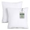 ROYALE LINENS 20 x 20 Pillow Insert - Down Alternative Throw Pillows Insert - Square Pillow Pack of 2 White - Bed & Couch Pillows - Inner Cushion for Bed, Cushion for Living Room - Shams Stuffer view 1