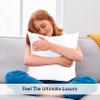 ROYALE LINENS 20 x 20 Pillow Insert - Down Alternative Throw Pillows Insert - Square Pillow Pack of 2 White - Bed & Couch Pillows - Inner Cushion for Bed, Cushion for Living Room - Shams Stuffer view 3