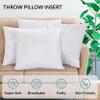 ROYALE LINENS 20 x 20 Pillow Insert - Down Alternative Throw Pillows Insert - Square Pillow Pack of 2 White - Bed & Couch Pillows - Inner Cushion for Bed, Cushion for Living Room - Shams Stuffer view 4