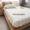 Extra Deep Pocket Sheets,Thick Cotton Quilted Mattress Protector, Bedroom Hotel Homestay Solid Color Bed Cover Mattress Protector (Khaki 200cmx220cm+30cm) view 4