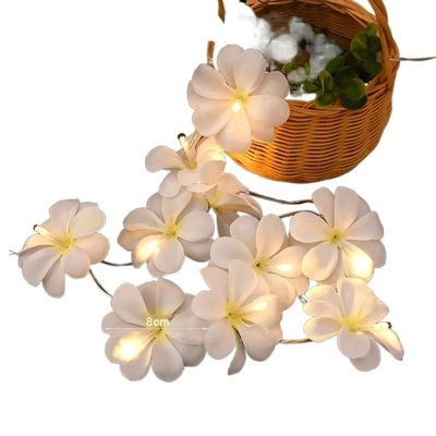 10 LED Flower Garland Led String Light Artificial Flower Fairy Light for Wedding Home Decor Hawaii Party Supply (Color : L02-1.65m 10LED)