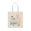 This Llama doesn't want your drama Canvas Tote Bag Natural/One size view 1