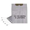 Vacuum America Clean Vac 48 Riccar Prima, PowerTeam & Straight Suction Simplicity Wonder H-10 HEPA Filtration Vacuum Bags (Pack of 9) view 3