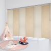 6-Panel Single Rail Panel Track Extendable 70"-130" W x 94" H, Panel Width 23.5", Creamy Villa, Dutch Orange view 1