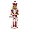14" King with Candy Cane Lane Sign Glittered Christmas Nutcracker view 1