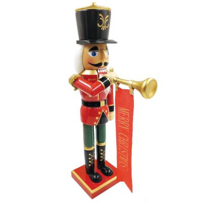 14.25" Bugling Merry Christmas Nutcracker