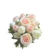 Roses and Peonies (Real Touch Peonies) Artificial Faux Centerpiece, Silk Flowers in Ceramic Vase for Decor view 2
