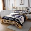 Lake Rules Bedspread Set Queen Size for Kids,Boys Girls Rustic Farmhouse Quilt Set Go Boating Bedspread Coverlet Camp Lover Bedspread 3 Piece Decorative Bedding Quilted with 2 Pillow Shams view 1