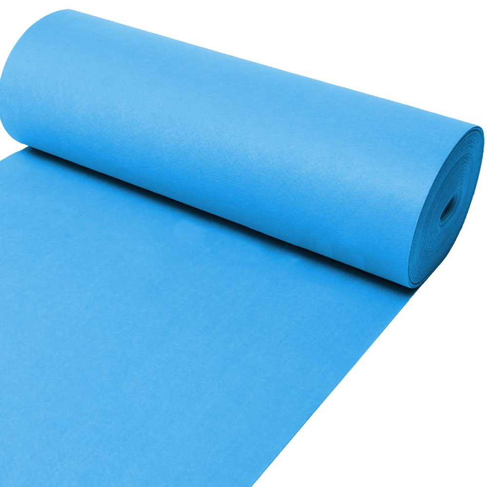 Blue Carpet Wedding Runner, 2mm Thickness Exhibition Carpet Roll, Non-Slip Wear-Resistant Walkway Floor Mat for Birthday Ceremony Decoration Prom (Size : 1x20m)