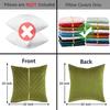 Tosleo Olive Green Velvet Throw Pillow Covers 22x22 Pack of 2 with Gold Leather Christmas Decorative Couch Pillowcases Luxury Modern Pillow Cover for Living Room Bedroom Sofa Cushion Bed view 2