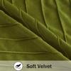Tosleo Olive Green Velvet Throw Pillow Covers 22x22 Pack of 2 with Gold Leather Christmas Decorative Couch Pillowcases Luxury Modern Pillow Cover for Living Room Bedroom Sofa Cushion Bed view 3