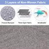Fixwal 4 Pack Underbed Storage Containers, Below 4.5 Inches Low Profile Under Bed Organizer Clothes Storage Bins with Sturdy Sidewalls and Bottom view 4
