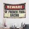 CakJuice Wall Tapestry Beware of French Frog Racing Tapestry Boys Room Decor Teenager Large Tapestry (Size : 75X100CM) view 2