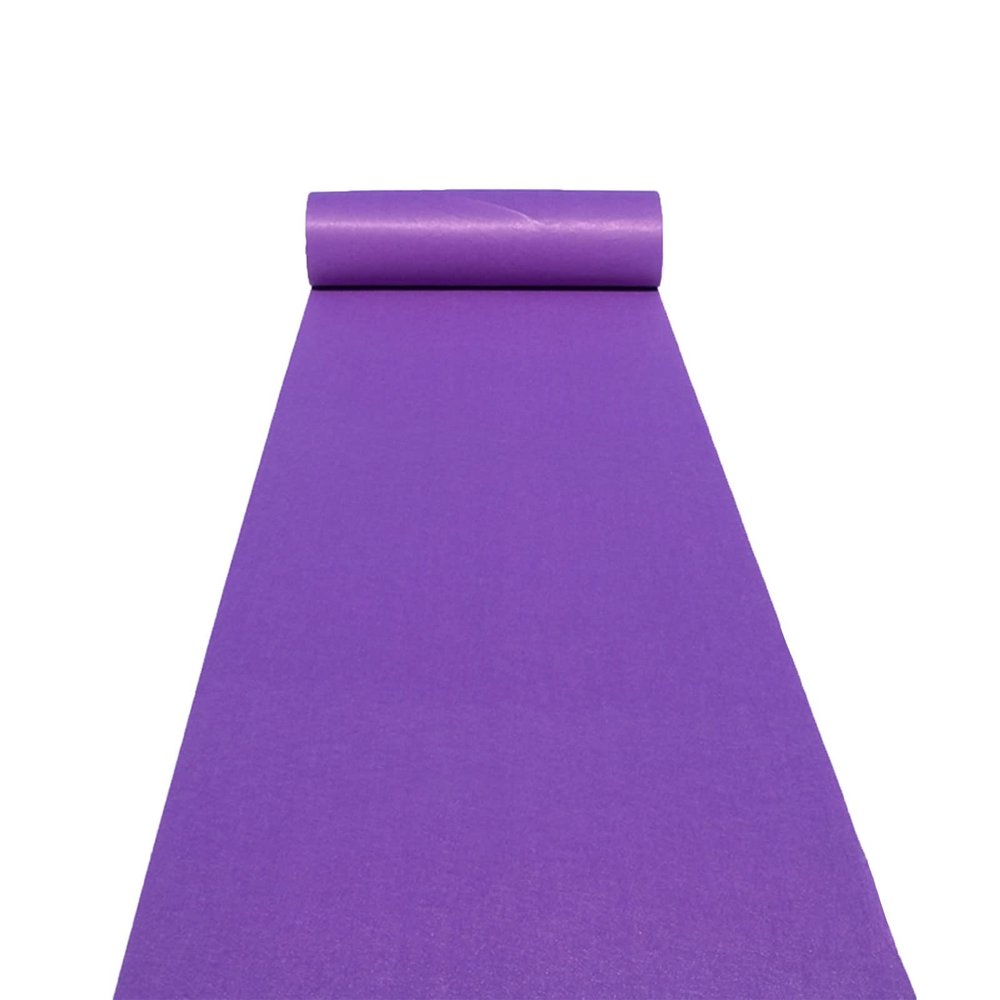 Purple Carpet Runners - 10m 20m 30m Wedding Aisle Runner Event Carpet, 2mm Floor Rugs Non-Slip Bridal Walkway Carpets Roll for Weddings Decoration Party Beach Outdoor (Size : 1x15m)