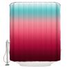 Double Love Gradient Teal Bathroom Curtain 78 Inch Shower Curtain with Hooks, Waterproof Polyester Bath Curtain Washable Bathtub Curtain Modern Geometric Abstract Rose Red Stripes 54''x 78'' view 3