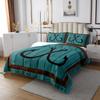 3 Piece Fishhook Pattern Quilt Bedding Set Women Aldult Lightweight Bedding Rustic Wooden Barn Bedspread Set Go Fishing Bedspread Coverlet Soft Microfiber Home Quilt Set for King Bed All Season view 2