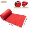 3M 5M 10M Wedding Aisle Runner Carpet, 2mm Thickness Polyester Non-Slip Runner Rugs Red Runway Rug for Church Party Decoration Prom Outdoor, Walkway Floor Mat Hallway Carpet Roll(1.2x10m) view 2