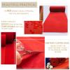 3M 5M 10M Wedding Aisle Runner Carpet, 2mm Thickness Polyester Non-Slip Runner Rugs Red Runway Rug for Church Party Decoration Prom Outdoor, Walkway Floor Mat Hallway Carpet Roll(1.2x10m) view 4