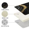 Gibelle 4 Pcs Luxury Marble Shower Curtain Set with Non-Slip Rugs, Toilet Lid Cover and Bath Mat, Black Gold Bathroom Decor Set with Shower Curtain and Rugs and Accessories view 4