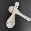 White ceramic spoon home and flower rhyme spoon small soup spoon soup Ceramicspoon100/box800/piece view 1