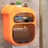 BASLIQ Perforation-Free Wall-Mounted Toilet Tissue Box Orange view 1
