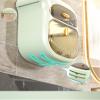 BASLIQ Perforation-Free Wall-Mounted Toilet Tissue Box Orange view 3