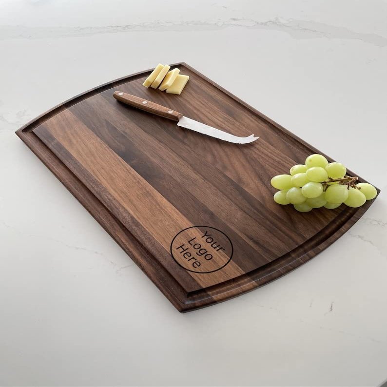 Personalized Cutting Board - Corporate/Company Logo - 018 (Walnut, 12" x 8")