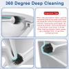 Ratolo Electric Toilet Brush,Silicone Toilet Brush,Toilet Bowl Brush and Holder Set with Ventilated Holder,Toilet Brush, Floor Standing, Wall Mounted Without DrillingRechargeable view 2