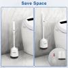 Ratolo Electric Toilet Brush,Silicone Toilet Brush,Toilet Bowl Brush and Holder Set with Ventilated Holder,Toilet Brush, Floor Standing, Wall Mounted Without DrillingRechargeable view 3