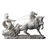 Veronese Design 10 1/4 Inch Roman Centurion on Two Horse Chariot Statue Resin Marble White Finish view 1