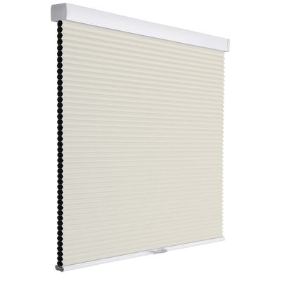 HOTSOON Cordless Cellular Shades Blackout Honeycomb Blinds for Windows Pull Down Room Darkening Cellular Blinds Thermal Insulated Windows Shades for Home Bedroom Office Door,Beige,70" W x 64" H