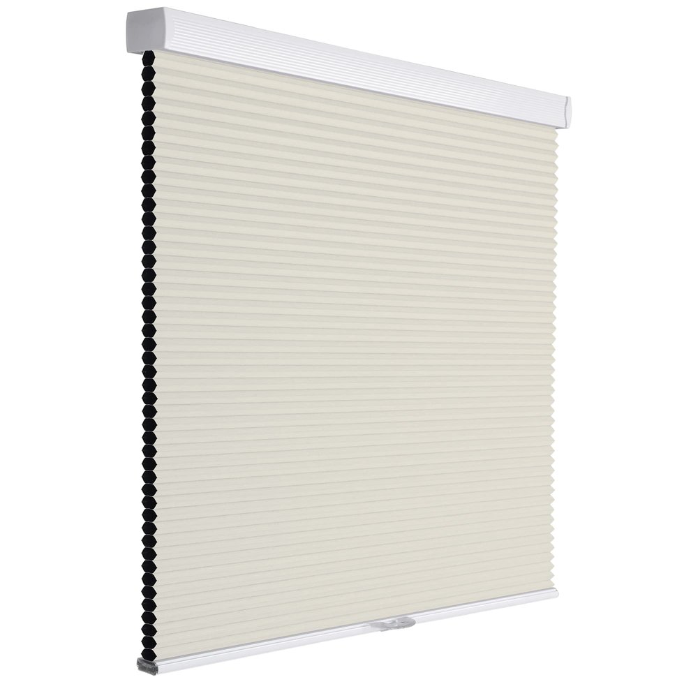 HOTSOON Cordless Cellular Shades Blackout Honeycomb Blinds for Windows Pull Down Room Darkening Cellular Blinds Thermal Insulated Windows Shades for Home Bedroom Office Door,Beige,70" W x 64" H