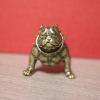 ZTHOME Sculpture Wall Sculptures Solid Brass Bulldog Statue Shar Pei Puppy Figurines Desktop Ornament Cute Animal Dog Tea Pet Home Decors Crafts view 3