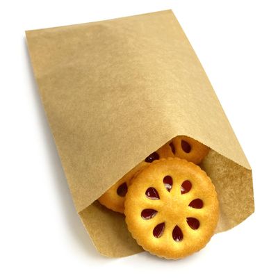 Wax Paper Bags, Glassine Bags 4x6 Inches, 100 Pcs Brown Paper Cookie Sleeves for Treat