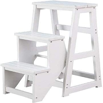 OKUOKA Chair Adult Step Stool for Adults Foldable Solid Wood,Multi Function Flip Entrance Shoe Bench,Small Step Staircase Seat Step Stool (Size : 77Cm)