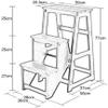 OKUOKA Chair Adult Step Stool for Adults Foldable Solid Wood,Multi Function Flip Entrance Shoe Bench,Small Step Staircase Seat Step Stool (Size : 77Cm) view 2