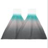 2 Pcs Hanging Kitchen Hand Towels, Teal Frey Super Soft Microfiber Tie Towels Aborbent Washcloth for Bathroom Oven Tea Bar Ombre Striped Abstract Modern Art view 1