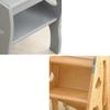 OKUOKA Wood 4 Step Stool Indoor Folding Stepladder Kitchen Wooden Ladders Folding Step Stool Portable Shoe Bench/Flower Rack Maximum Load 150kg (Brown) (Brown) view 2