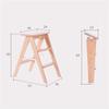 OKUOKA Step Stool Ladder Solid Wood Kitchen Tabo Folding Chair Urt Creative Ladder for Adult Climbing Stool Step Stool (Size : 6) view 2