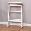 OKUOKA Step Stool Wooden Ladder Stool Household Solid Wood Step Stool 3 Steps Ladder Stool,Modern Portable Folding Stool Multifunction (Color : White) view 3