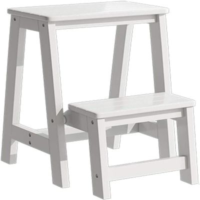 OKUOKA Indoor Climbing Stool,Ladders Telescopic Ladder Collapsible Step Stool,Folding Ladder Step Stool Small Wooden Ladder 2 Floor Step Folding Stool Folding Stool Portable Ladder Step S