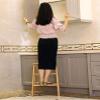 OKUOKA Step Stool,Portable Step Stool,3-Step Foldable Dual-Use Creative Stairs Ladder Chair Indoor Moveable Step Stools,42X48X64Cm,White view 3