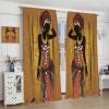 African Woman Curtains Black Girl Ethnic Decoration for Living Room Dining Kitchen Bedroom Blackout Rod Pocket Printed Window Drapes 42x45in view 4