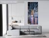 Winter Vibes Chicago, City Architecture, Urban Decor, Chicago Wall Art, Snow at night, Canvas decor (Canvas Print, (3 Panel) 36x72 Inches) view 2