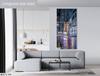 Winter Vibes Chicago, City Architecture, Urban Decor, Chicago Wall Art, Snow at night, Canvas decor (Canvas Print, (3 Panel) 36x72 Inches) view 3