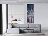 Winter Vibes Chicago, City Architecture, Urban Decor, Chicago Wall Art, Snow at night, Canvas decor (Canvas Print, (3 Panel) 36x72 Inches) view 4